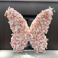 Support de toile de fond papillon, arche de mariage, fleurs artificielles géantes pour la décoration de mariages, anniversaires et cérémonies