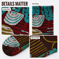 Chaussettes d'automne pour adultes Mushafier personnalisées OEM - Polyester/Nylon/Coton/Fibre de bambou/Laine, chaussettes sans couture résistantes aux déchirures