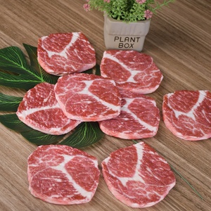 Bloc de viande simulée, steak au poivre noir, modèle carré, accessoire de présentation, coupe originale, aliment cru, faux modèle, plateau, DIY - Product Image 3