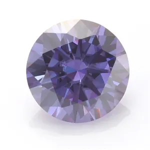 Wholesale Excellent Cut 1 Ct Purple Moissanite Diamond Round Cut Loose Gemstone