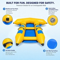 Traîneau aquatique gonflable à double tube Open Deck pour deux personnes, modèle Flying Fish à profil bas, remorquable pour activités en bateau rapide