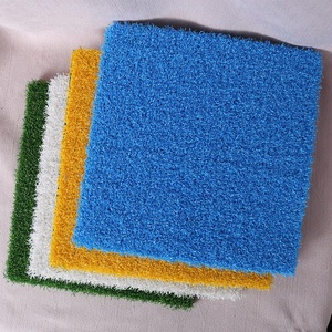 Gazon artificiel de simulation extérieur pour maternelle, terrain de football, aire de jeux, piste arc-en-ciel, herbe colorée bleue, jaune, verte - Product Image 2