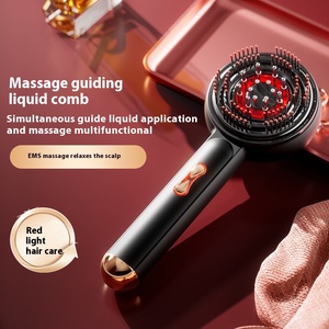 Peine de Masaje Eléctrico con Microcorriente Ems, Masajeador de Cabeza con Luz Roja e Infusión de Aceites Esenciales, Instrumento Multifuncional para el Cuidado del Cabello H-GO1 - Product Image 2