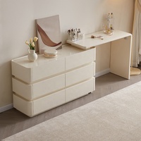 129578 Quanu 6 tiroirs moderne nordique chambre meubles ensemble coiffeuse femmes moderne minimaliste coiffeuse avec mise en place