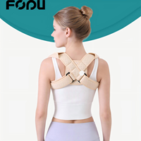 Correcteur de posture, plaque de soutien ergonomique, tissu élastique respirant, sangles doubles réglables pour le soutien du dos