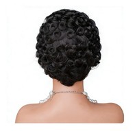 Perruque en cheveux humains 100% Chioma pour boucles pixie, vente flash, 13x4 pour dentelle frontale, noir naturel, longueur étirée 10 pour les personnes noires
