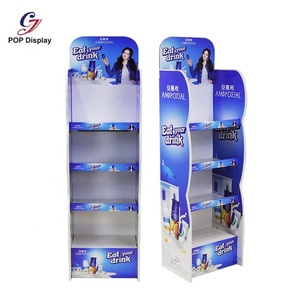 Kệ Trưng Bày Các Tông Sóng Có Thể Gập Lại Được In Thương Hiệu Tùy Chỉnh Chất Lượng Cao Bắt Mắt Kệ Siêu Thị Cho Sữa Chua Sữa - Product Image 2