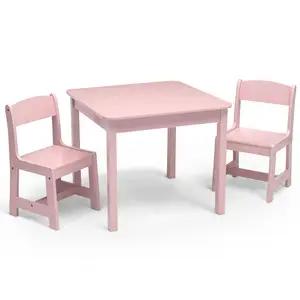 4-इन-1 डिज़ाइन और मल्टीपल स्टोरेज - बच्चों की लकड़ी की मल्टीफंक्शनल टेबल और कुर्सी, बच्चों के सीखने की गतिविधि टेबल सेट, जगह की बचत