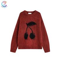 Tenues d'automne et de Noël, haut en tricot ample à col rond long, pull en tricot à motifs rayés et unis, ODM