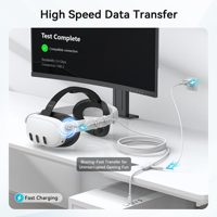 Câble de charge AMVR amélioré 36W avec transfert de données haute vitesse 5M VR Link pour Meta Quest 3S