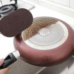 Esponja reutilizable ecológica de resina de melamina con mango para cepillo de cocina, para limpieza y descontaminación fácil. - Product Image 1
