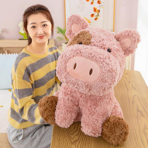 2026 baru lucu terlihat boneka babi Super lembut mainan mewah berat PP katun bordir teknik sempurna penghilang stres hadiah - Product Image 5