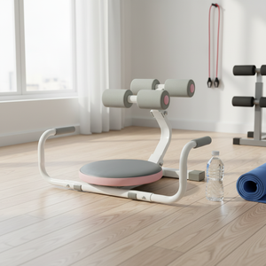 Ab Workout Machine Height Adjustable Ab <strong>Rocker</strong> <strong>Trainer</strong> Ergonomic Curved Back Cushioned - Product Image 1