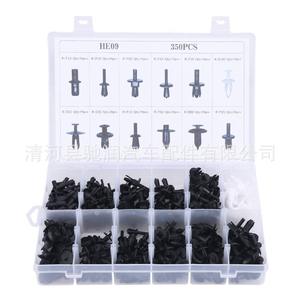 HE09 350 pièces Rivets de pare-chocs de voiture, clips en nylon plastique pour réparation et remplacement, attaches automobiles - Product Image 1