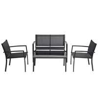 Ensemble de meuble de Patio d'extérieur, livraison gratuite, 4 pièces, design moderne, service de bistrot, avec Table à thé, pour la maison, le balcon