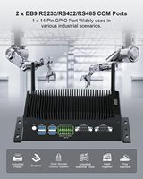 Mini PC industriel sans ventilateur Core I7-10510U jusqu'à 4,90 GHz 2HD+DP Triple affichage GPIO WiFi BT Win11/Linux/Ubuntu en stock