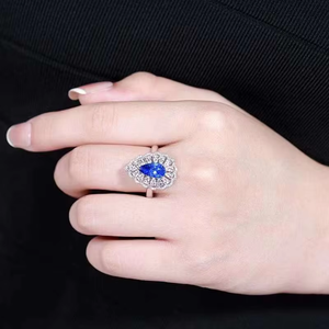 เครื่องประดับอัญมณีชั้นดี SGARIT พลอยสีน้ำเงินธรรมชาติจากศรีลังกา 1.52 กะรัต สำหรับผู้หญิง แหวนทองคำแท้ 18K พลอยไพลินธรรมชาติสีน้ำเงินเข้มสำหรับผู้ชาย - Product Image 6