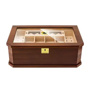 ODM OEM Custom Wood Boxes Cigar Cases Humidors Manufacturer Square Cigar Box Custom Packaging Wholesale