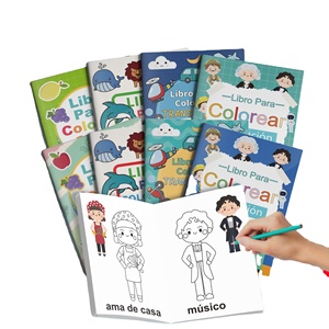 Buku gambar grafiti anak-anak, buku mewarnai Bahasa Spanyol populer papan pra sekolah - Product Image 1