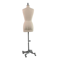 Mannequin de couture demi-torse femme en PU beige, réglable, plusieurs tailles, sans tête ni bras, idéal pour la confection de vêtements - Vente chaude