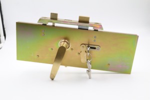 Corps de serrure africain BGA à 4 leviers pour le marché kényan, ensemble de corps de serrure robuste, couleur <span class=keywords><strong>laiton</strong></span> plaqué zinc, avec pêne dormant - Product Image 3