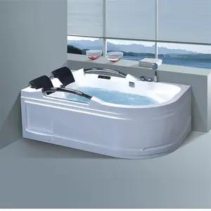 Banheira de acrílico massageadora, atacado, com banheira de hidromassagem profunda, grande spa para duas pessoas