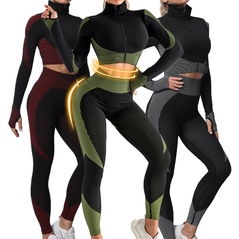 Wholesale female bodycon tight yoga gym fitness sets