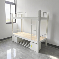 Moderne Einzelbett-Steigbettbetten aus Stahl für Erwachsene und Studenten, Geräuscharm und Einfach zu Montieren