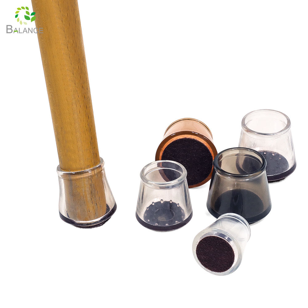 Furniture Leg Feet Protection Cover Rubber Chair Leg Caps with Felt Mobile  Table Leg Pad, Protect the Floor Anti- Scratches