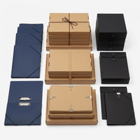 Caja Archivadora de Papel Kraft A4, Carpeta de Almacenamiento de 2-8 cm de Grosor, para Documentos Contables