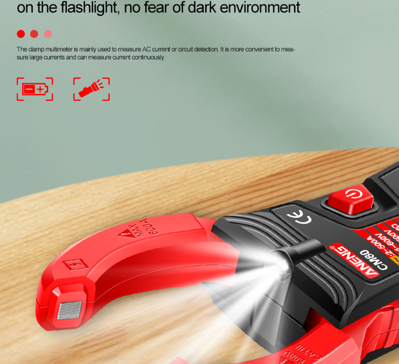ANENG CM80 Digital clamp meter Ammeter Voltage Car Amp Hz Capacitance NCV Ohm Test multimeter digital profesional tester