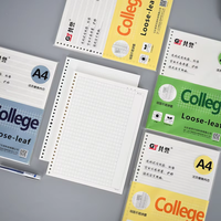 Papier de Remplacement pour Carnet Personnalisé avec Logo - A4 Rechargeable à Feuilles Mobiles, Pages Blanches/Grille/Lignées, Qualité Premium pour Bureau et École