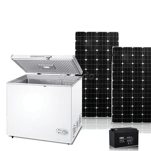 Energy saving 208L DC compressor solar powered refrigerator solar panel fridge freezer