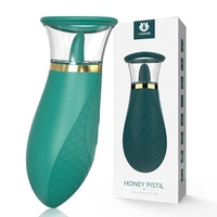 Private Label Kundenspezifisches OEM USB Zungen-Leck- und Saugspielzeug Weiblicher Masturbator Erwachsenen-Vibrator für Brustanwendung
