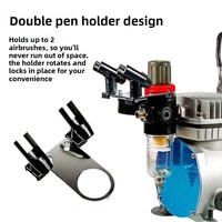 Compresseur d'air professionnel Master Airbrush Cool Runner à double ventilateur avec réservoir de 3,0 L, kit système professionnel, 3 aérographes à alimentation par gravité OEM