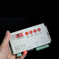 Kontroler LED Pixel K-1000S dengan Remote Kontrol Nirkabel RF 29 Tombol K1000S K1000 Strip Ws2811 yang Dapat Diprogram dengan Kartu SD