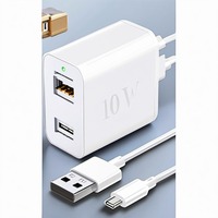 Pengisi Daya Dinding Super Cepat 100W USB-A dan USB-C Dual Port PD SCP Quick Charge Adapter dengan Kabel