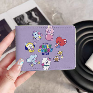 Kpop Idol Cartoon rijbewijzen beschermhoes bankkaarten opberghoes beschermhoes lederen schede ID-kaarthouder verzamelboek - Product Image 2