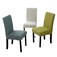 Housse de Chaise de Salle à Manger en Spandex Style Grains de Maïs Tendance, Tissu Velours Polaire pour Maison, Hôtel, Banquets, Fêtes et Mariages