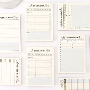 Juego de Blocs de Notas Autoadhesivos Multifuncionales con Diseño Floral y de Aves, Planificador Semanal/Horario, Cuadernos con Lista de Verificación para Oficina - Product Image 4