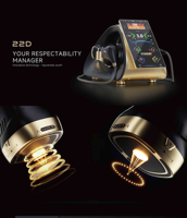 Appareil de beauté multiparamètres personnalisable 22D Max Plus à double pièce à main, écran tactile, contrôle synchronisé, sondes de profondeur à changement rapide