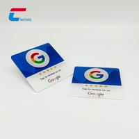 Carte de menu personnalisée en acrylique, étanche, avec code QR Google Review activé par RFID, puce NFC 13,56 MHz, impression personnalisée, plusieurs tailles disponibles