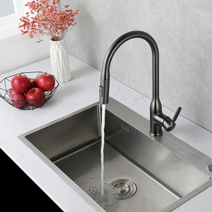 Grifo de cocina de acero inoxidable, a prueba de salpicaduras, plato caliente y frío, lavabo, fregadero