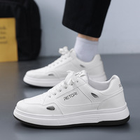 Chaussures décontractées en cuir respirantes pour hommes MF01, style automne, nouvelles chaussures de sport blanches tendance, polyvalentes et légères, baskets pour hommes
