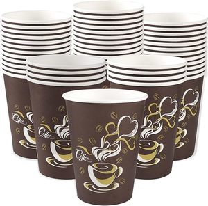 Gobelets en papier à paroi simple en pulpe de bois biodégradable de 6 oz à 32 oz avec logo personnalisé pour boissons chaudes/froides avec impression flexographique - Product Image 4