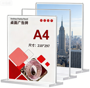 8.5x11 Acrylic Sign Holder Slant Back Sign Holder for US Size Paper 8.5 X 11 Inches - Product Image 2