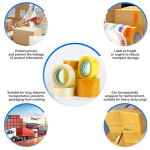 Ruban adhésif de sécurité BOPP jaune <span class=keywords><strong>Ricky</strong></span> 230M, sensible à la pression, haute résistance, résistant à la déchirure, pour l'emballage et la fermeture logistique - Product Image 4