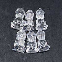 Statue de Bouddha Bébé en Cristal Naturel, Sculptée à la Main en Quartz Rose, Quartz Clair, Style Feng Shui, Souvenir