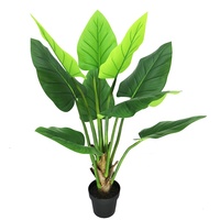 Arbre artificiel Philodendron de 125 cm de haut, grande plante tropicale verte d'intérieur pour la maison, le salon, le bureau, la décoration commerciale