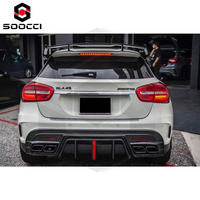 Aileron arrière double en fibre de carbone X156 GLA45 pour Mercedes-Benz Classe GLA AMG GLA45 - Surface époxy polie haute brillance, usinage CNC 3D
